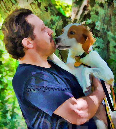 mmd dog kissed man